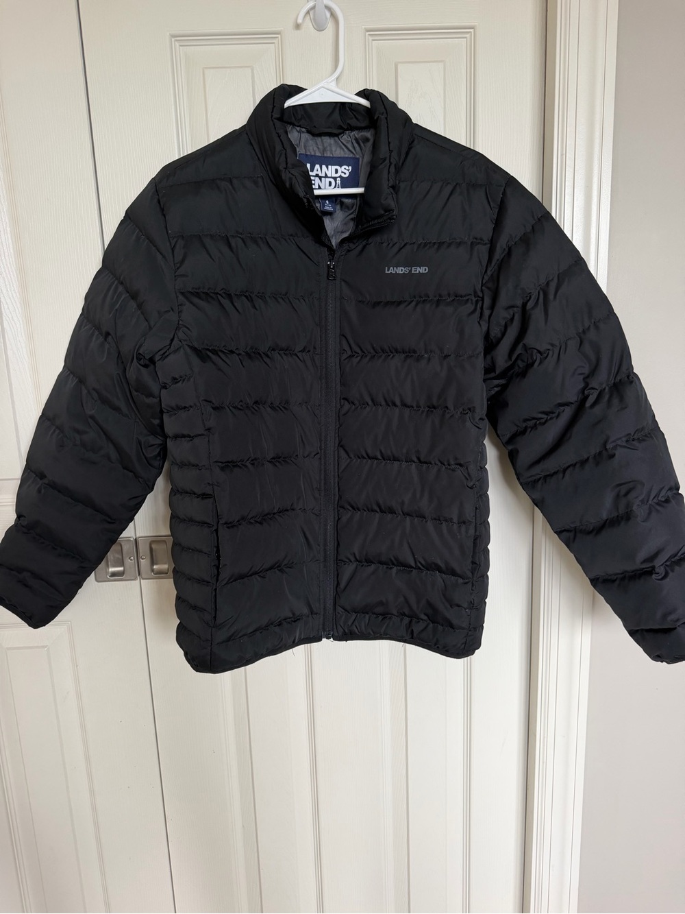 Lands' End men’s ' Black Puffer Jacket